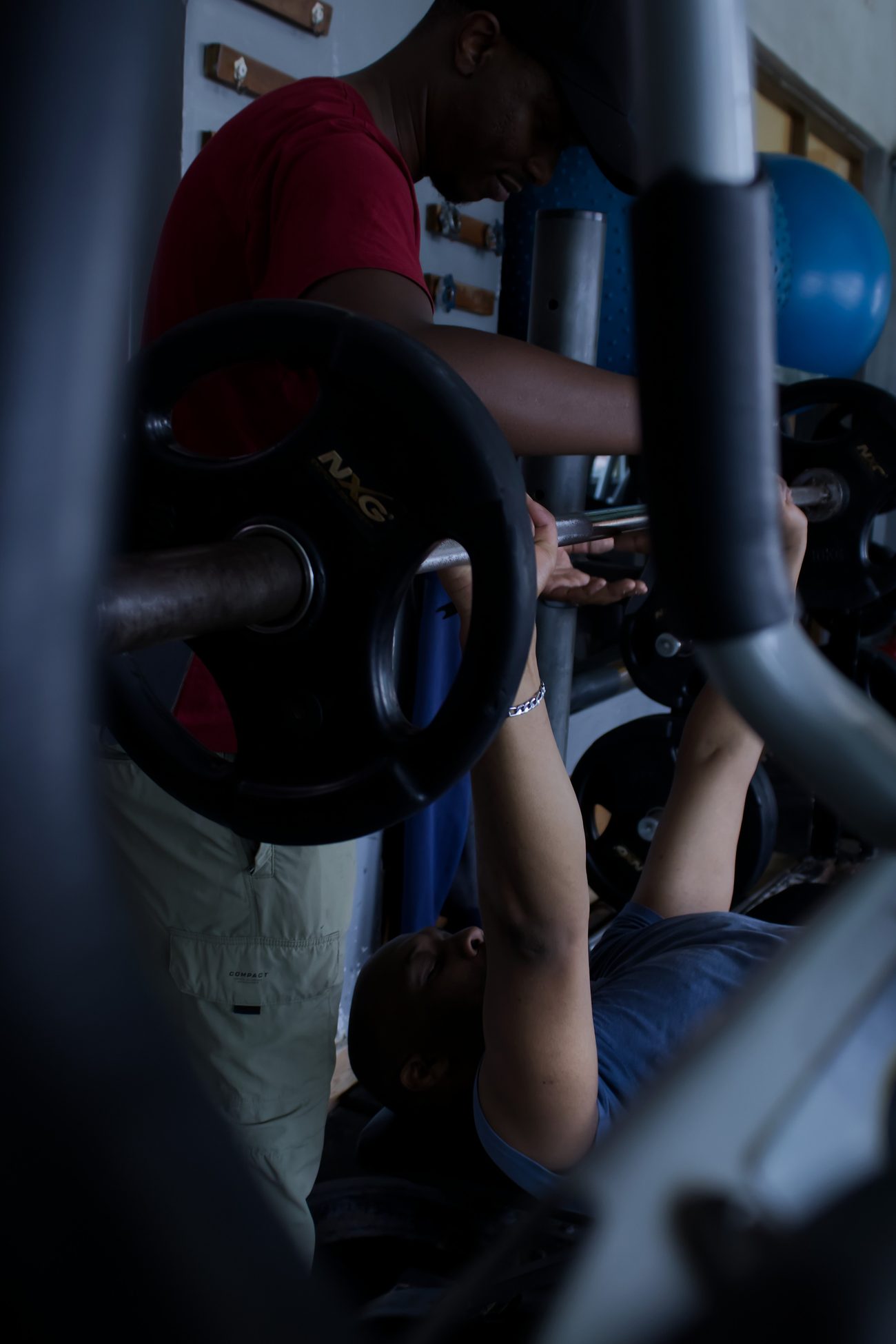 Spotting a bench press